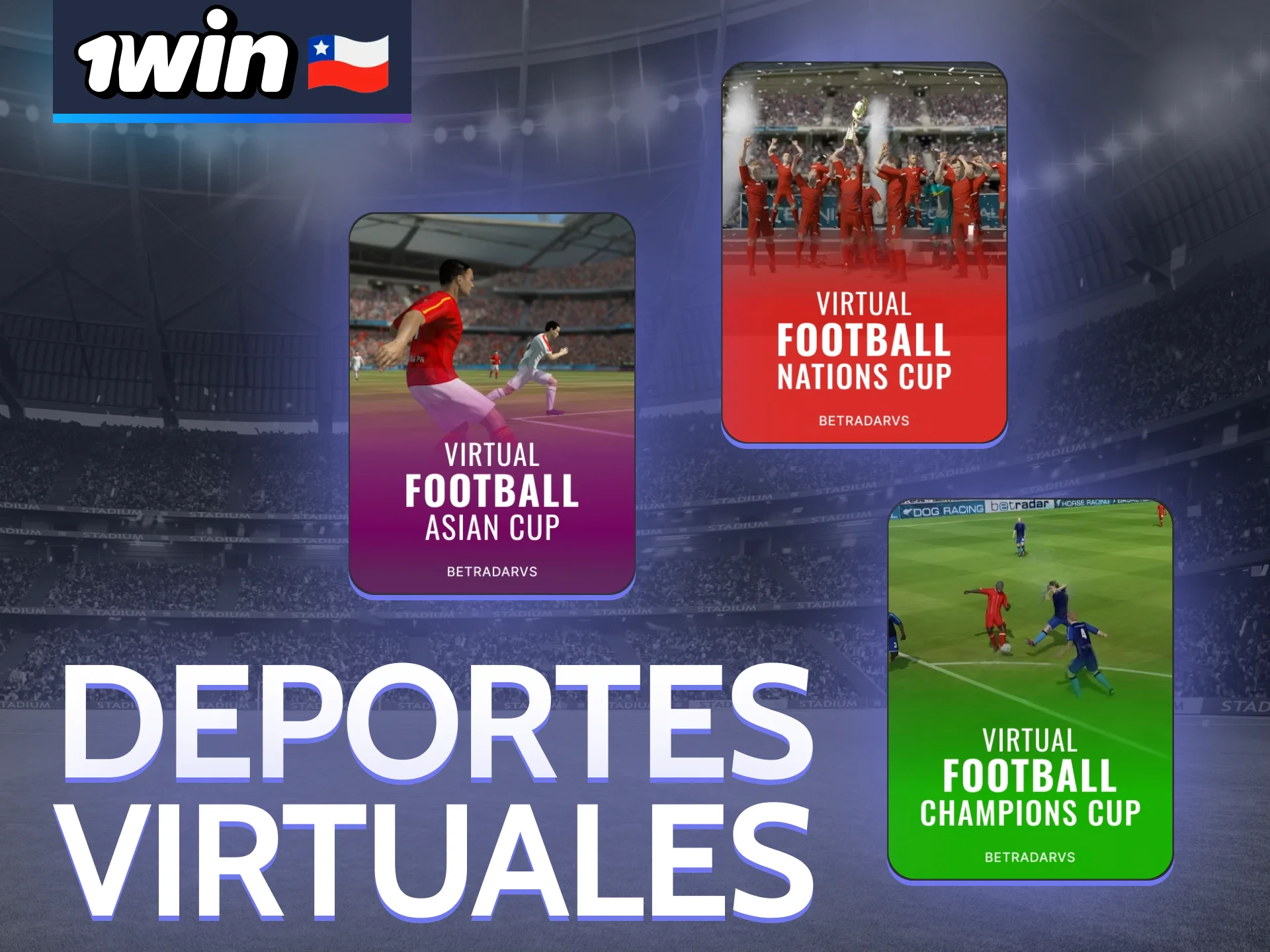 Prueba a apostar en fútbol virtual en 1Win.