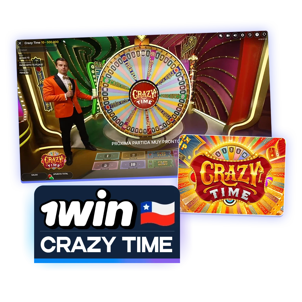 Disfruta del juego Crazy Time con 1win.