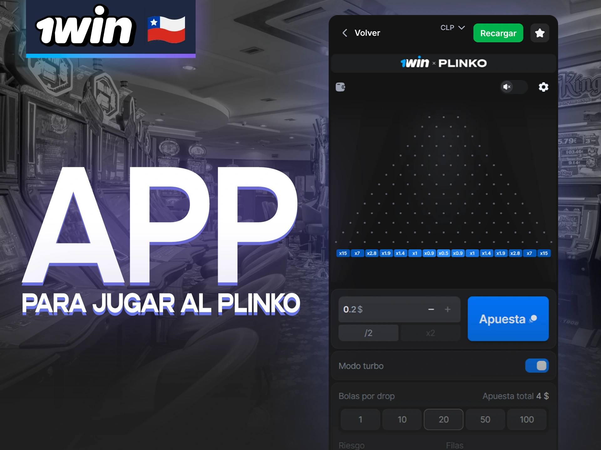 Gracias a la aplicación 1win, el juego Plinko siempre estará contigo.