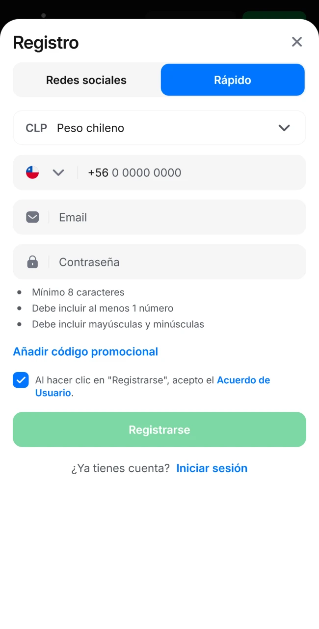 Crear una cuenta en la app móvil de 1win es rápido y sin complicaciones.