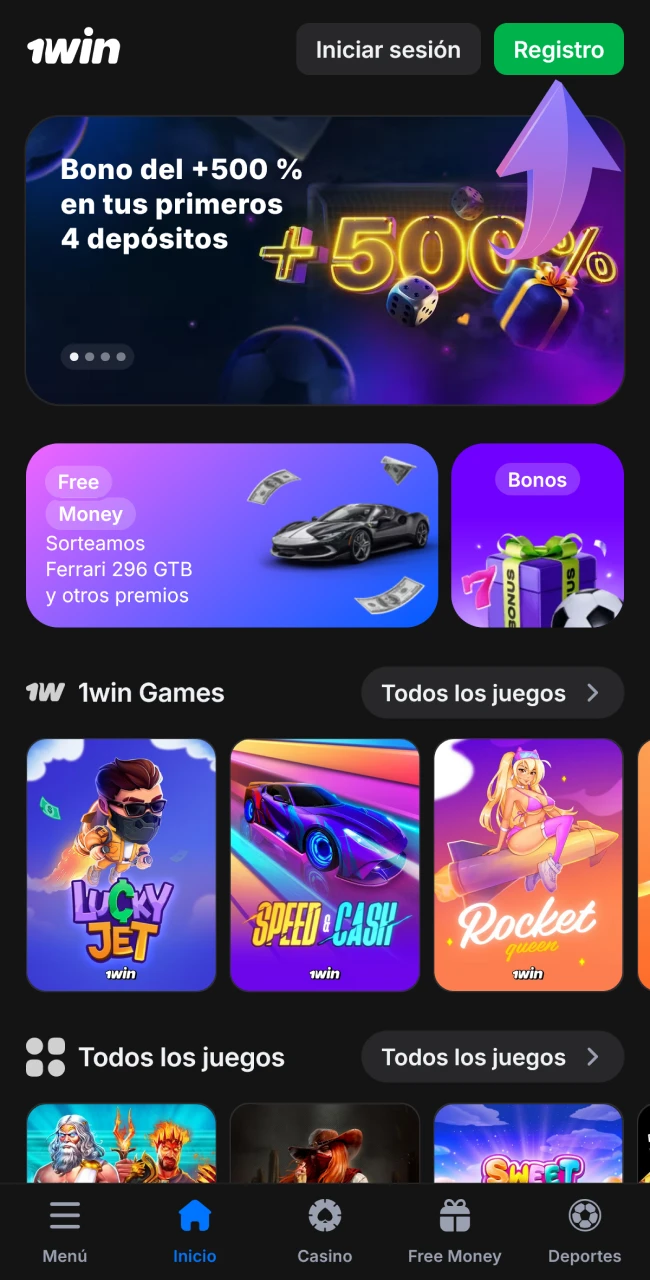 Regístrate en 1win y disfruta de apostar en diferentes partidos de tenis.