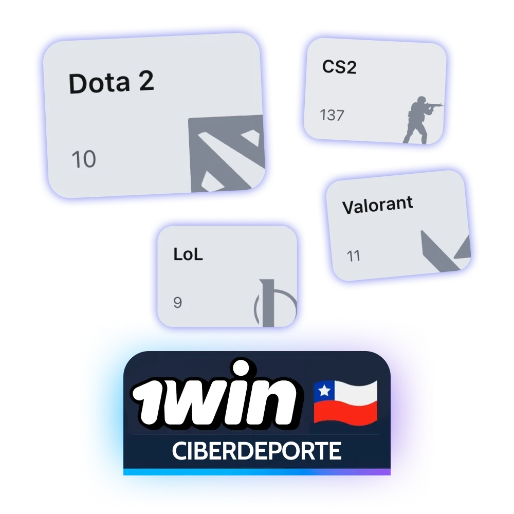 Puede apostar en ciberdeportes en la plataforma 1win.