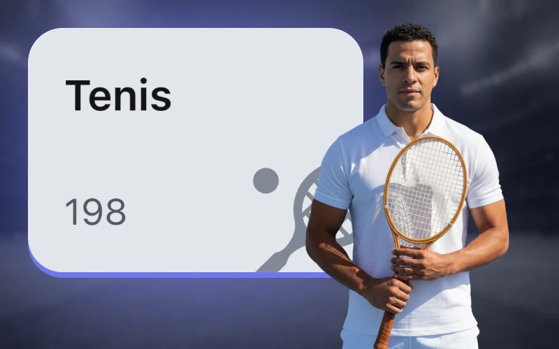 Puedes apostar en los principales torneos de tenis en 1Win.