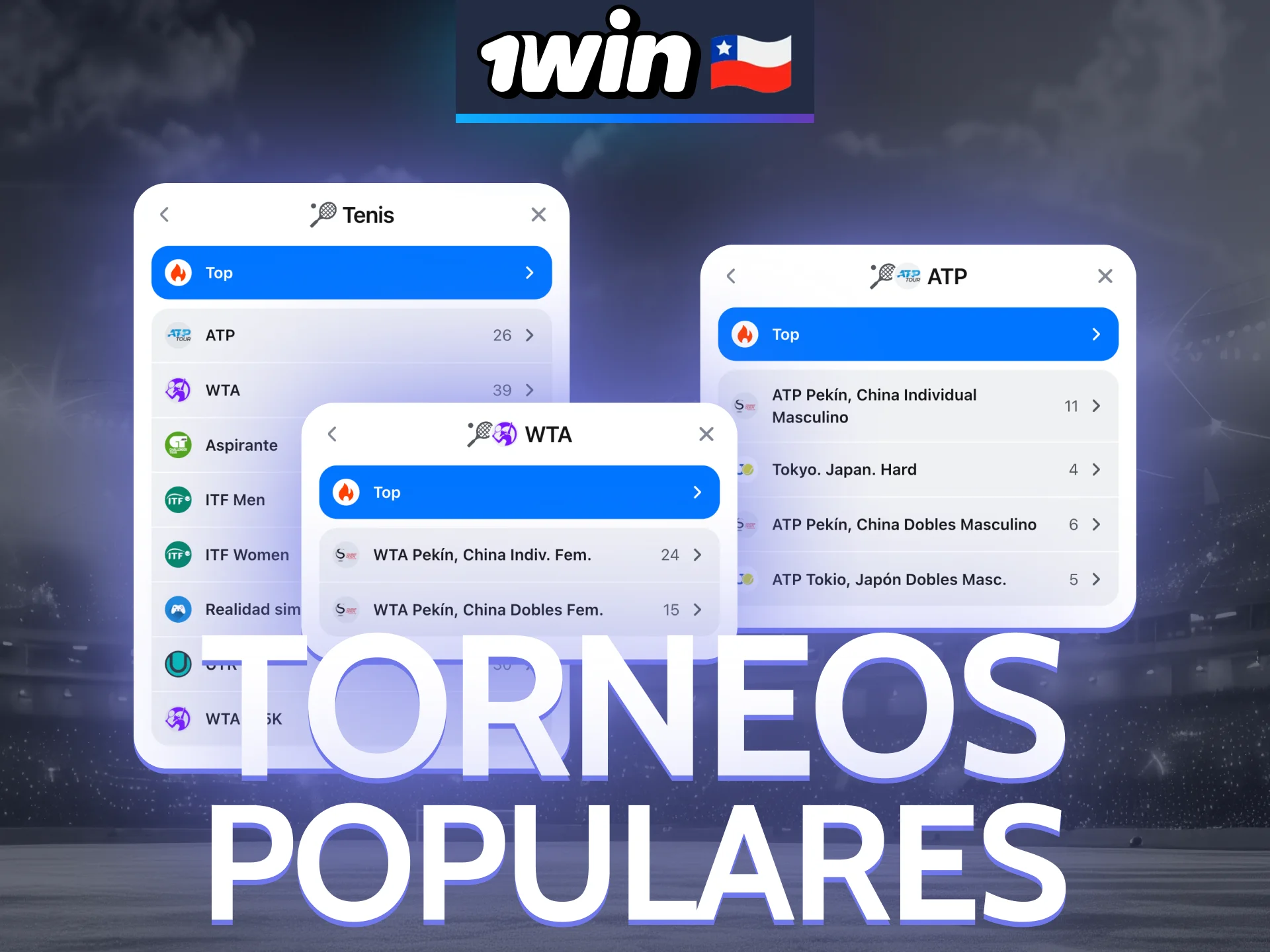 Los torneos de tenis disponibles en 1win en Chile incluyen algunos de los mejores jugadores del mundo por los que apostar.
