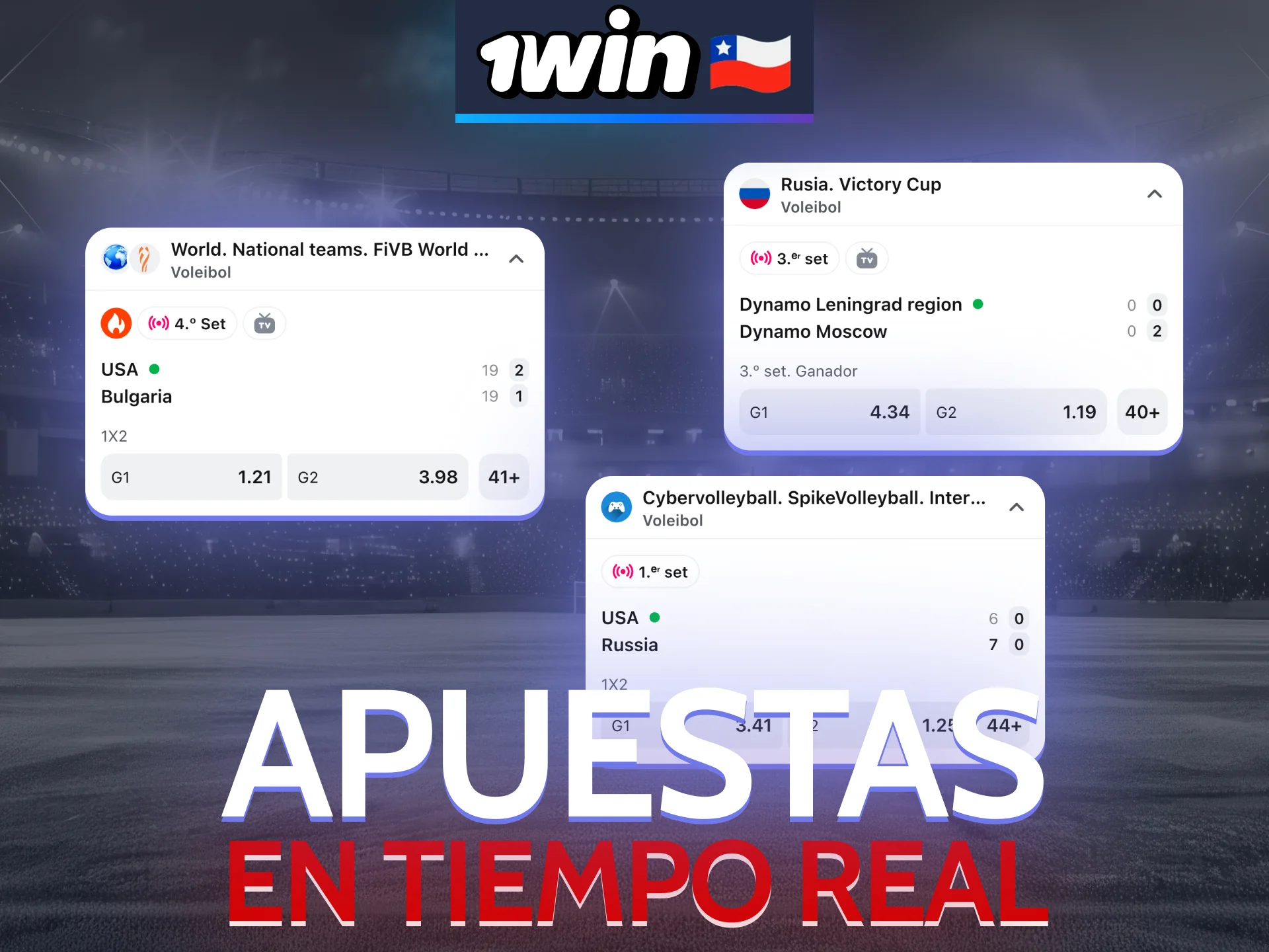 En 1win, las apuestas en voleibol en tiempo real están disponibles para que cada usuario.