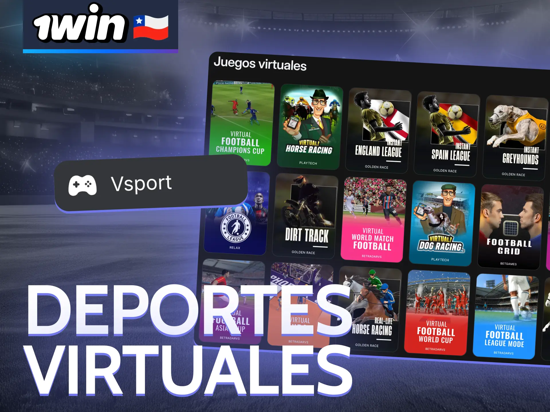 Disfruta apostando en deportes virtuales en 1win.